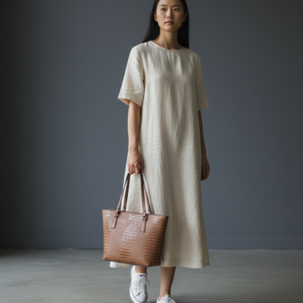 Croc-Embossed Purse