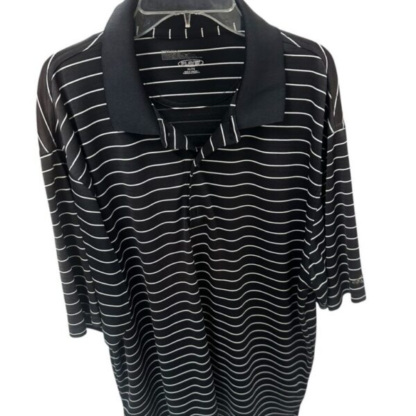 Greg Norman Play Dry Men's Striped Performance Polo Shirt