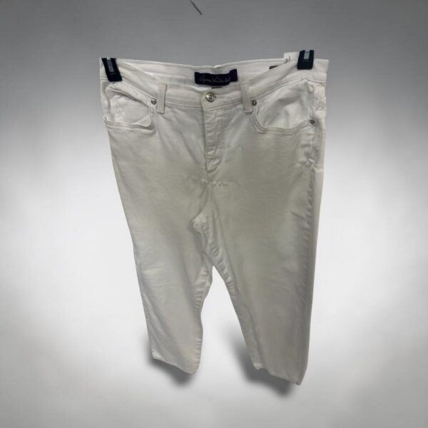 Gloria Vanderbilt Women's Classic White Straight-Leg Crop Jeans