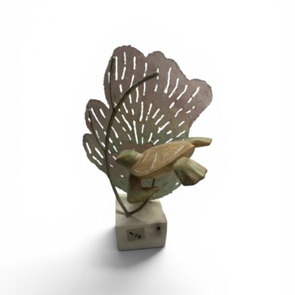 Oceanic Sea Turtle & Coral Sculpture