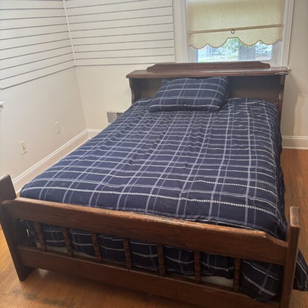 Vintage Full Size Wooden Bookshelf Bed